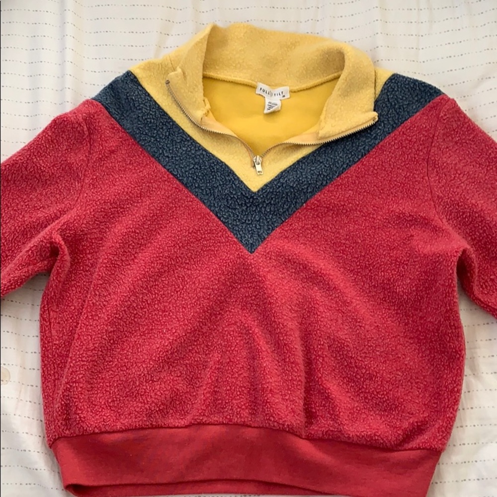 Fleece sweater zip up